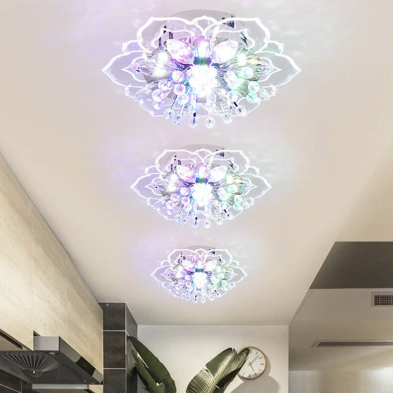 Modern Crystal Flower LED Flush Mount Ceiling Light  

Illuminate your space with this elegant modern crystal flower-shaped ceiling light. Featuring energy-efficient LED technology, it enhances any room with its stylish design and beautiful crystal finish