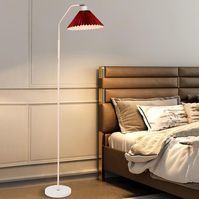 Minimalist Pleated Shade 1-Light Floor Lamp - Modern Standing Light for Living Room & Bedroom