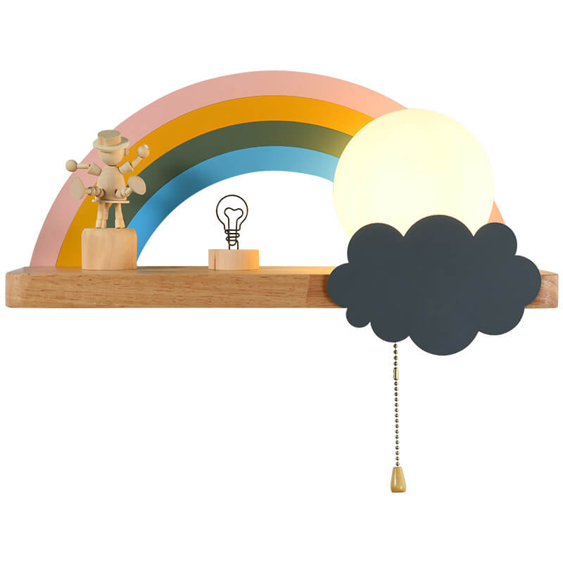 Nordic Rainbow Wall Sconce Lamp - 1-Light Colorful LED Wall Light for Living Room, Bedroom, Nursery, Modern Decorative Lighting, Nordic Design, Wall Mount Fixture, Stylish Home Decor, Scandinavian Inspired Lamp