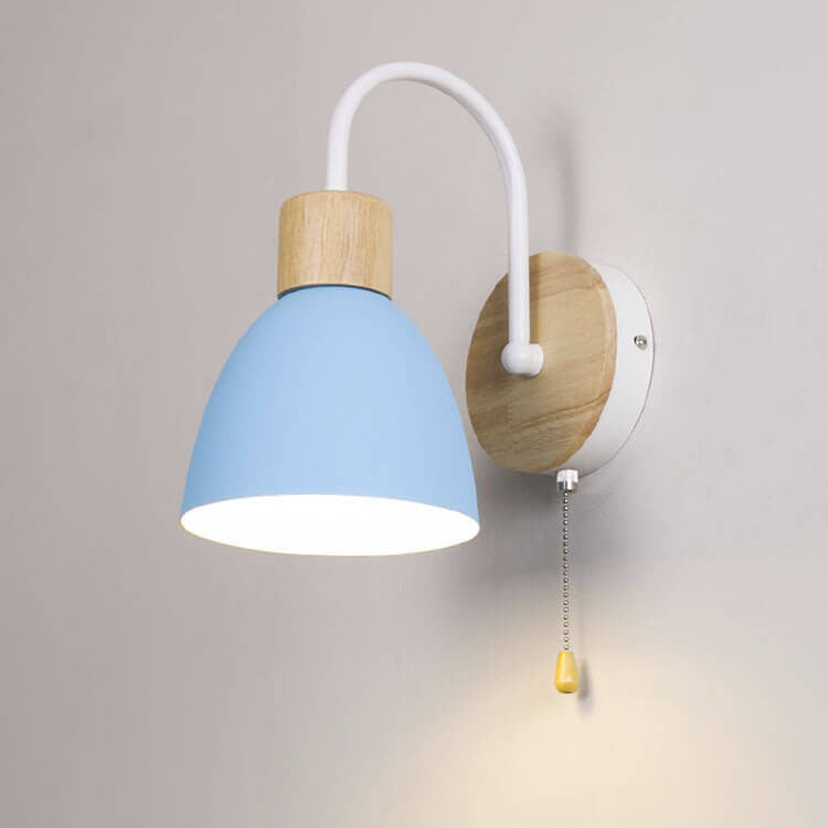 Nordic Macaron 1-Light Zipper Switch Wall Light - Modern Decorative Lighting