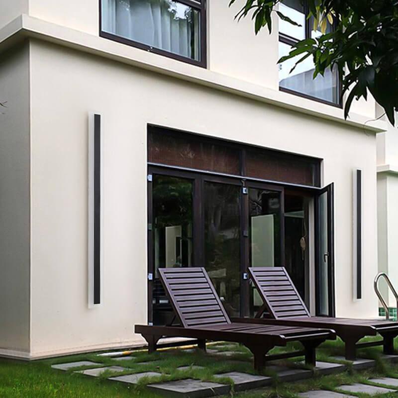 Minimalistic Elongated LED Acrylic Wall Light - Waterproof Outdoor Fixture