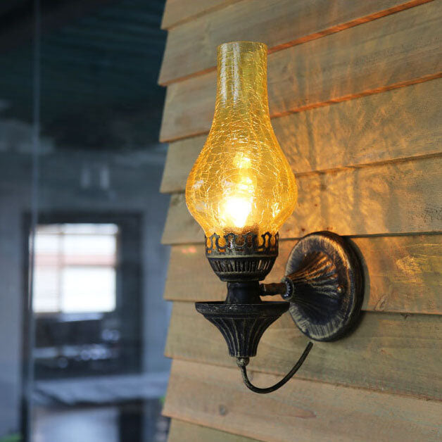 Retro Kerosene Antique Wall Sconce Lamp - Vintage Lighting Fixture for Home Decor