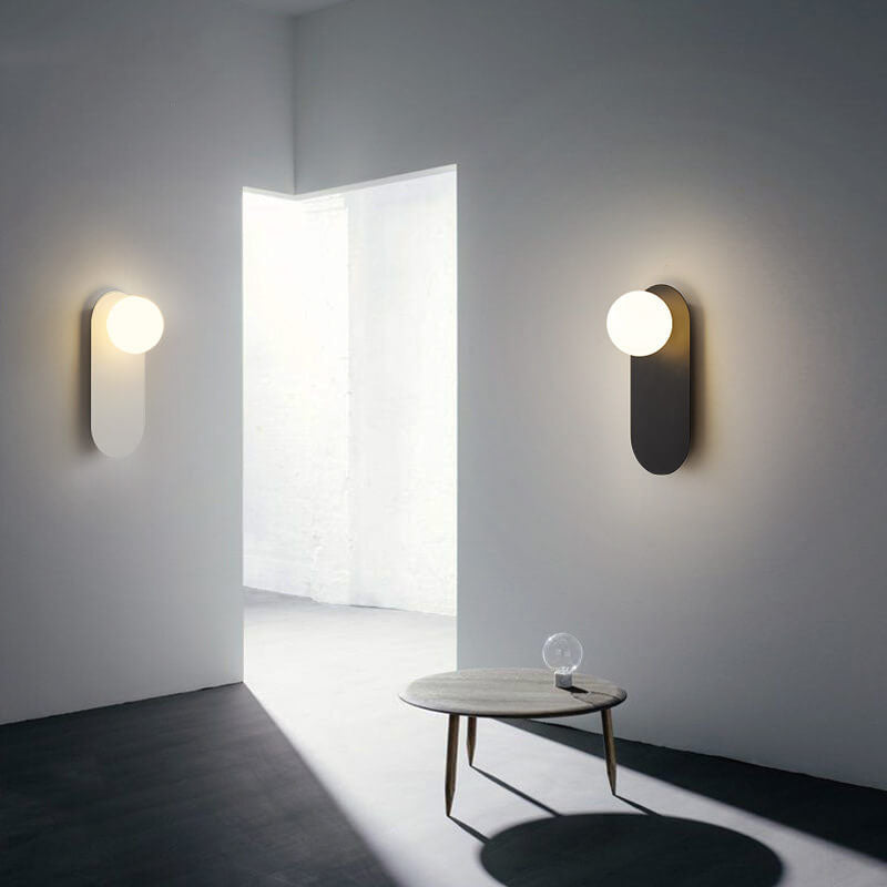 Nordic Minimalist Glass Wall Sconce Lamp - 1-Light Design for Elegant Home Lighting
