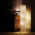 Minimalist Rattan Weaving 3-Light Floor Lamp - Column Design, Eco-Friendly Lighting, Bohemian Home Decor, Adjustable Brightness, Stylish Indoor Lighting, Warm Ambiance Lamp