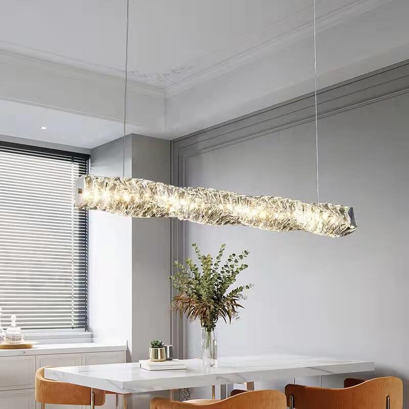 Modern Minimalist Linear Crystal LED Chandelier | Sleek Lighting Fixture for Home or Office

Illuminate your space with this stylish and contemporary chandelier, featuring a minimalist design and energy-efficient LED crystal lighting. Perfect for dining r
