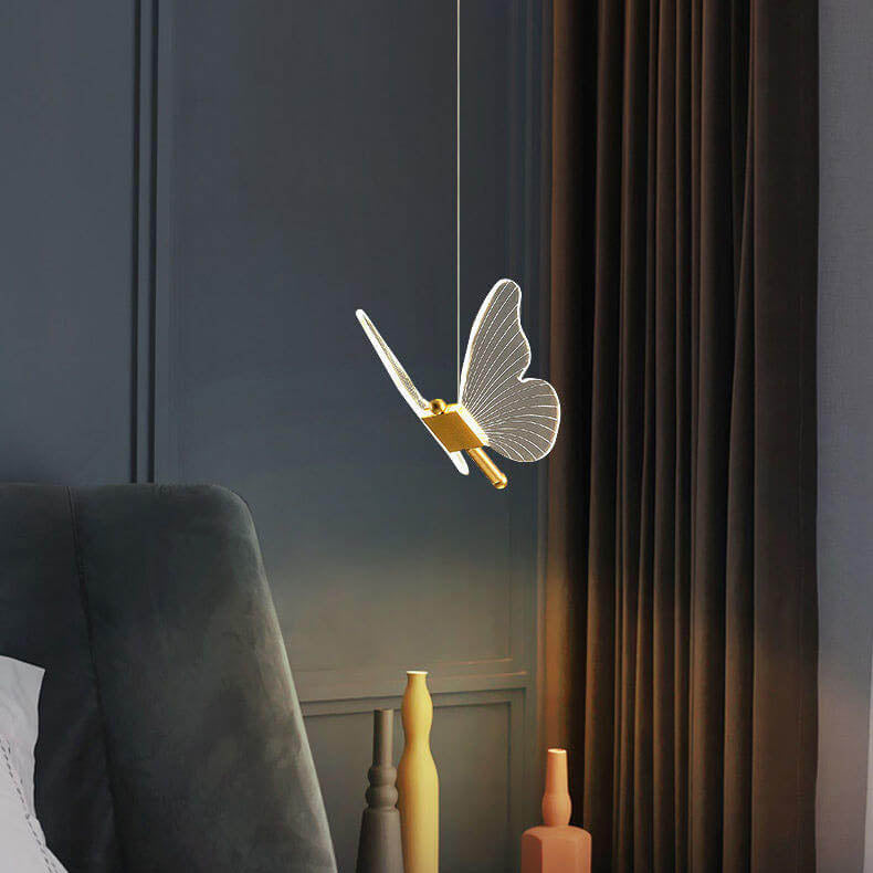 Minimalist Acrylic Butterfly LED Pendant Light - Modern Ceiling Fixture, Stylish Home Decor, Energy-Efficient Lighting