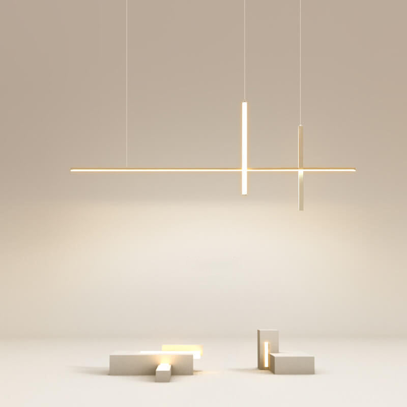 Modern Minimalist Long Line LED Chandelier Lighting Fixtures