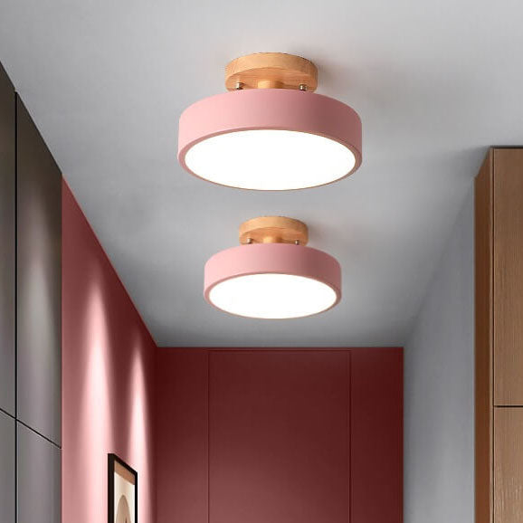 Nordic Round LED Semi-Flush Mount Ceiling Light - Modern Design, Energy-Efficient, Stylish Illumination