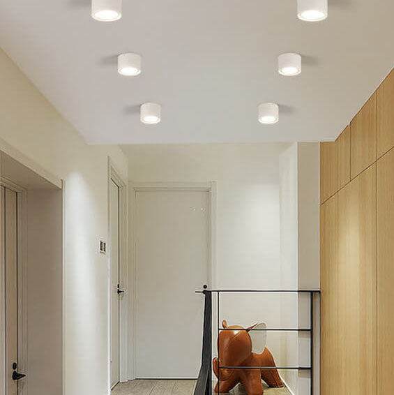 Nordic Cylinder LED Flush Mount Ceiling Light - Modern Minimalist Design, Bright White Illumination, Energy Efficient Fixtures for Home Decor