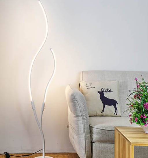 Modern Minimalist Curved Line LED Floor Lamp - Stylish & Energy-Efficient Lighting