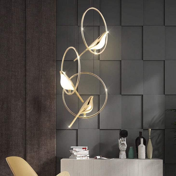 Nordic Acrylic LED Bird Chandelier - 1/3/6 Light Pendant Fixture
