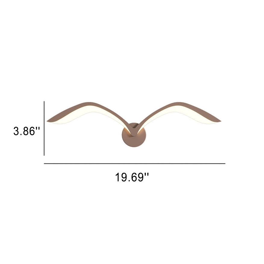 Nordic Minimalist Seagull Acrylic LED Wall Sconce Lamp - Modern Lighting Design, Energy-Efficient, Home Décor, Scandinavian Style, Adjustable Brightness