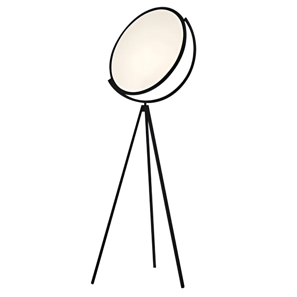 Black Metal Rotating LED Tripod Lamp - Modern Floor Lighting