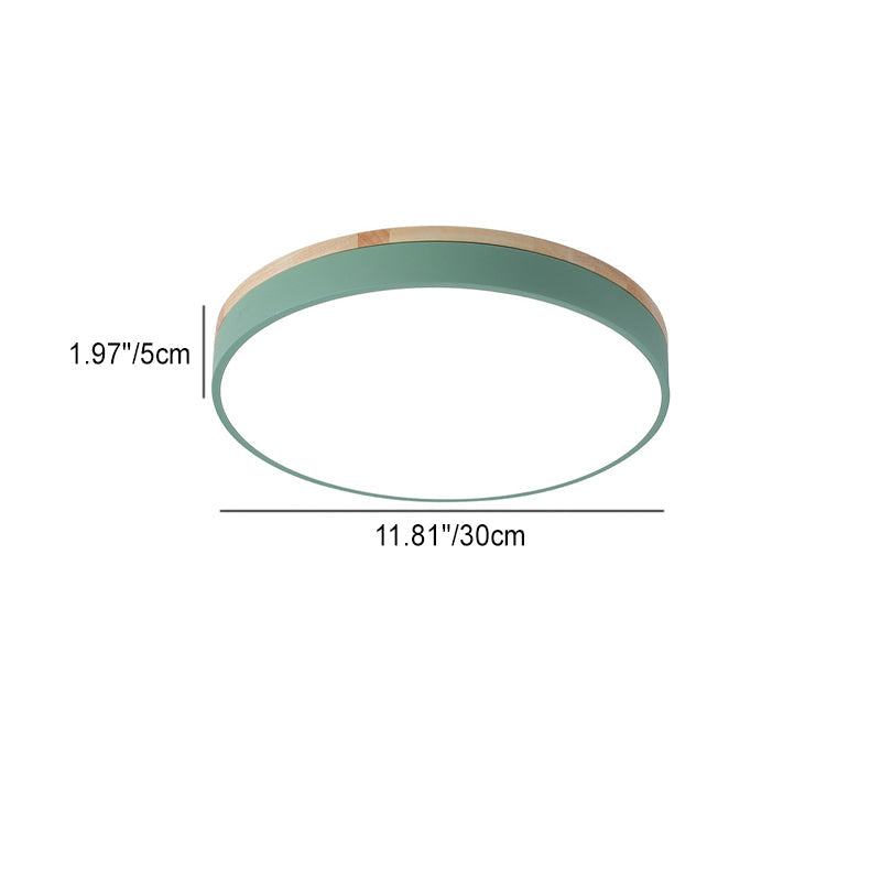 Modern Minimalist Macaron Acrylic LED Flush Mount Ceiling Light for Bedroom