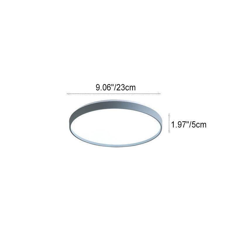 Modern Minimalist Round Acrylic LED Flush Mount Ceiling Light for Living Room & Bedroom