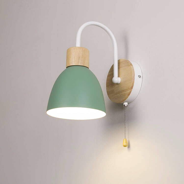 Nordic Macaron 1-Light Zipper Switch Wall Light - Modern Decorative Lighting