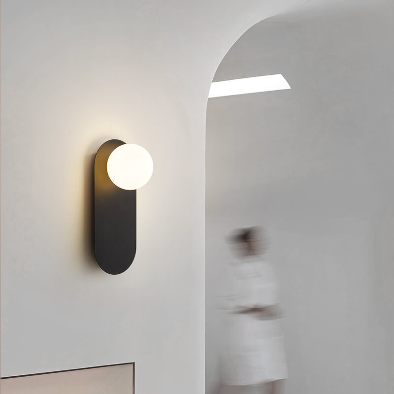 Nordic Minimalist Glass Ring Wall Sconce Lamp - 1-Light Design, Modern Lighting for Home Decor, Scandinavian Style, Adjustable Light Fixture