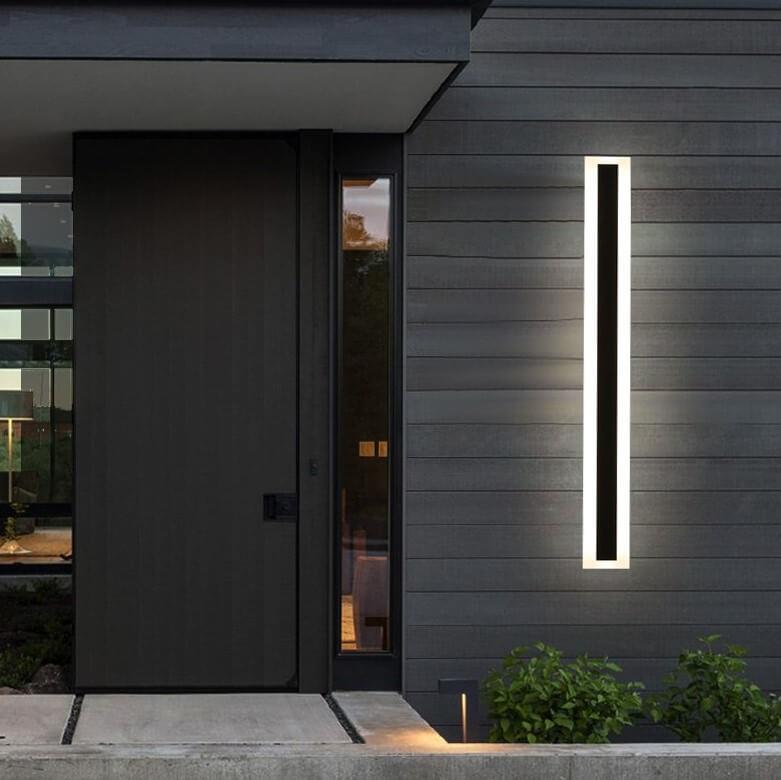 Minimalistic Elongated LED Acrylic Wall Light - Waterproof Outdoor Fixture