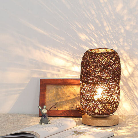 Creative Twine Rattan Ball LED Dimmable Decorative Night Light Table Lamp for Bedroom, Living Room, Kids Room, Modern Home Decor, Elegant Nightlight, Stylish Bedside Lamp, Unique Gift Idea, Ambient Lighting for Relaxation