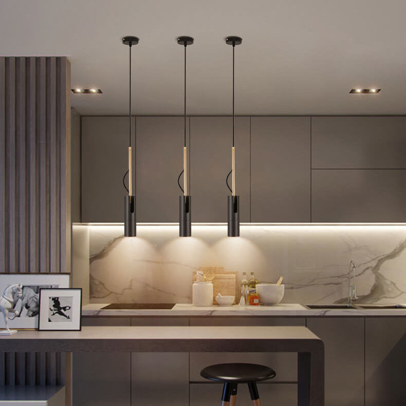 Modern Minimalist Gold LED Spotlight Pendant Light