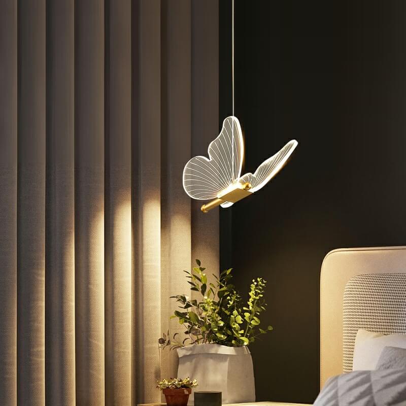 Minimalist Acrylic Butterfly LED Pendant Light - Modern Ceiling Fixture, Stylish Home Decor, Energy-Efficient Lighting