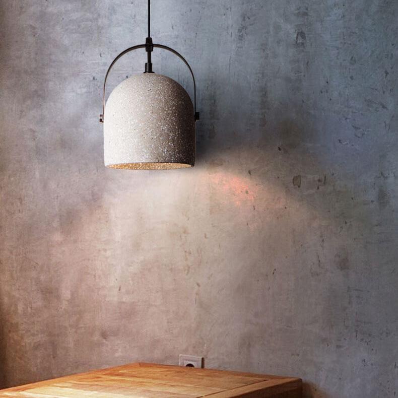 Nordic Creative Cement Pendant Light - 1-Light Cylinder Fixture