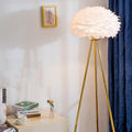 Modern Feather Globe Floor Lamp - Stylish Lighting for Home Decor