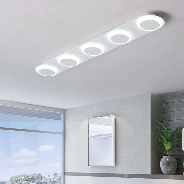 Minimalist Long Bar LED Flush Mount Ceiling Light - 3/4/5 Light Fixture, Modern Lighting for Home, Energy Efficient, Contemporary Design