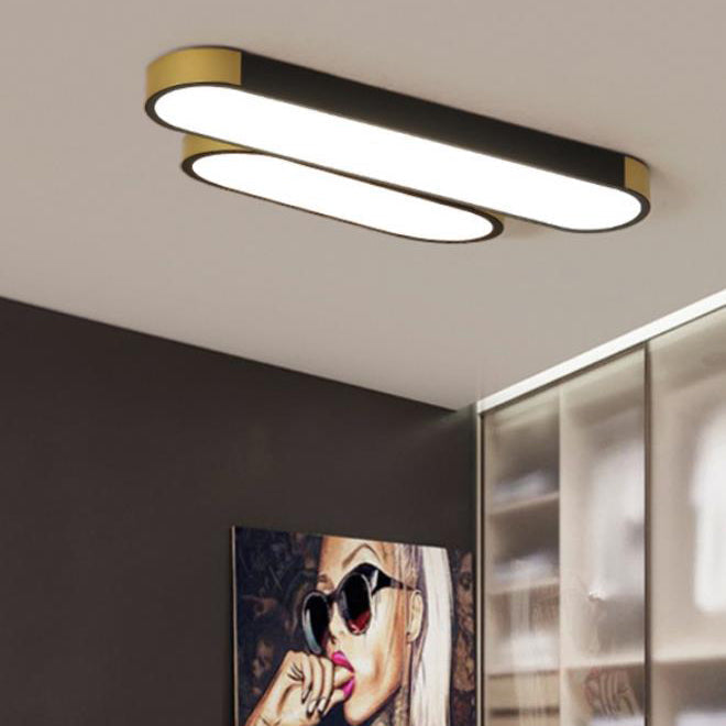 Modern Minimalist Rectangular LED Flush Mount Ceiling Light - Sleek Design, Energy Efficient, Home Decor Lighting