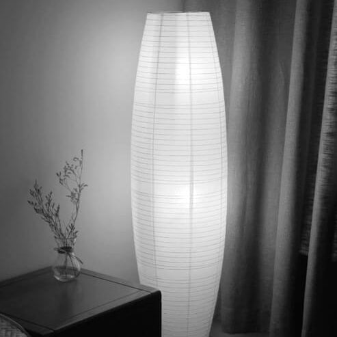 Nordic Minimalist Rice Paper Column Lamp - 2-Light Standing Floor Lamp