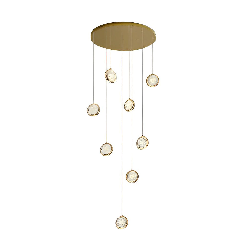 Global Crystal Cluster Luxury Chandelier - Modern Adjustable Staircase Design