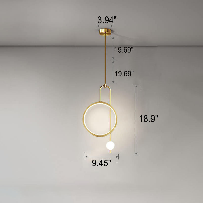 European Minimalist Circular Acrylic LED Chandelier - Light Luxury Design
