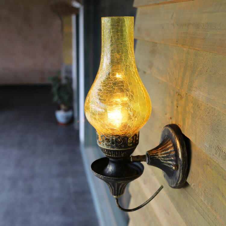 Retro Kerosene Antique Wall Sconce Lamp - Vintage Lighting Fixture for Home Decor