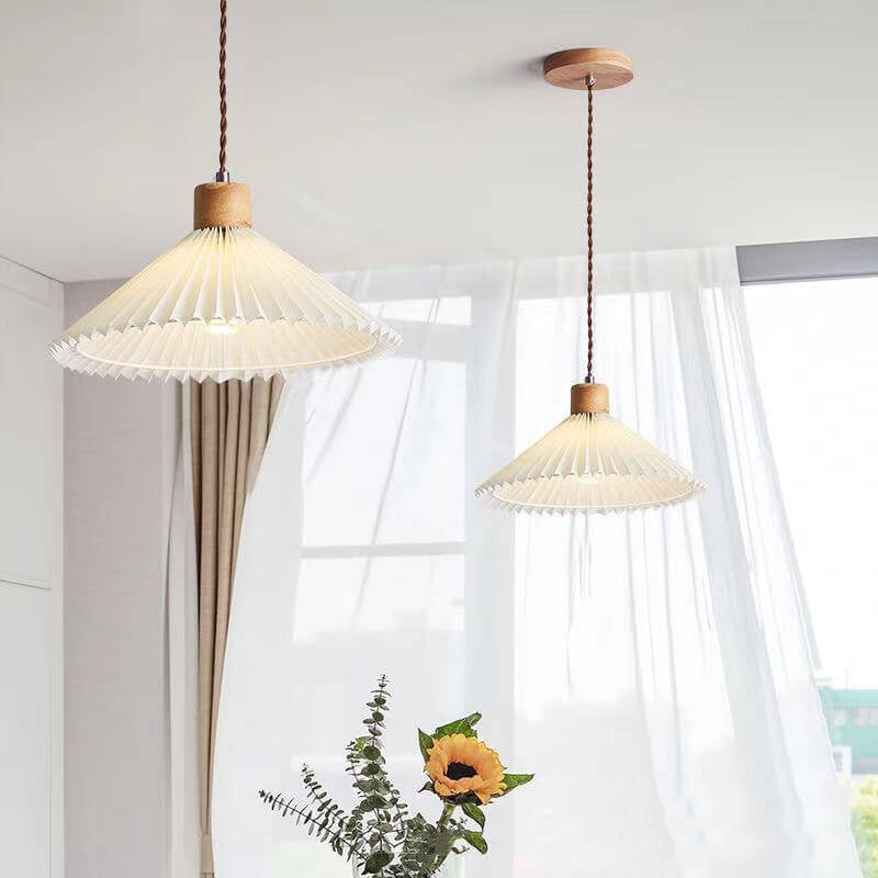 Nordic Minimalist Pleated Shade Pendant Light 1-Light Fixture