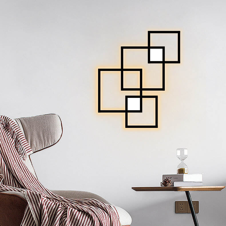 Minimalist Square LED Iron Wall Sconce Lamp
