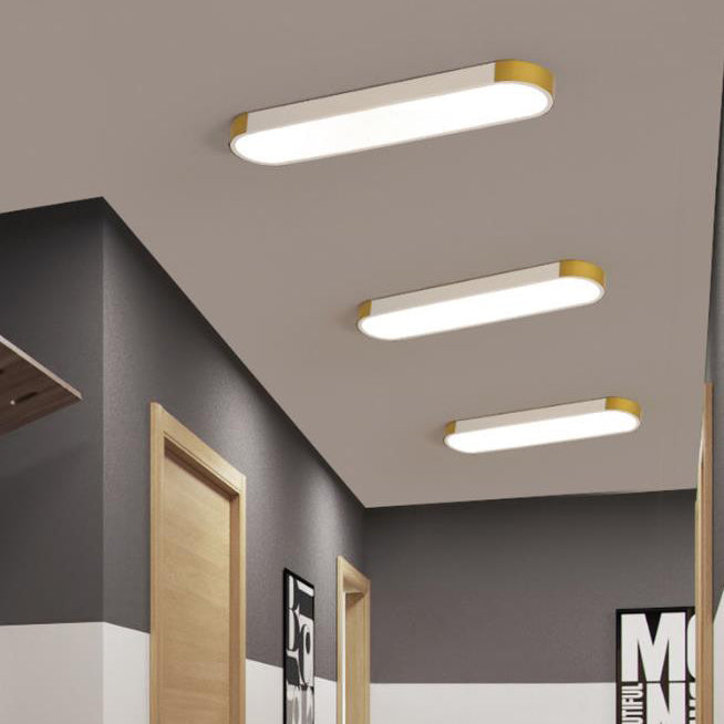 Modern Minimalist Rectangular LED Flush Mount Ceiling Light