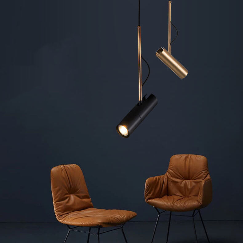 Modern Minimalist Gold LED Spotlight Pendant Light