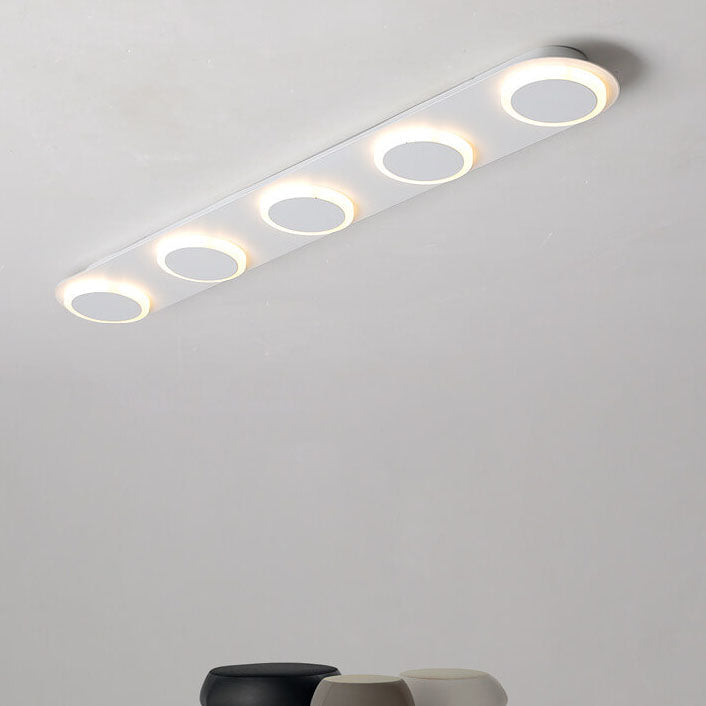 Minimalist Long Bar LED Flush Mount Ceiling Light - 3/4/5 Light Fixture, Modern Lighting for Home, Energy Efficient, Contemporary Design