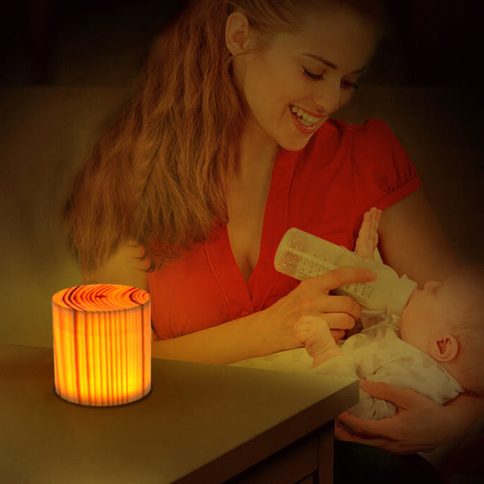 Creative Wood LED Touch Night Light Lamp - Modern Design & Adjustable Brightness