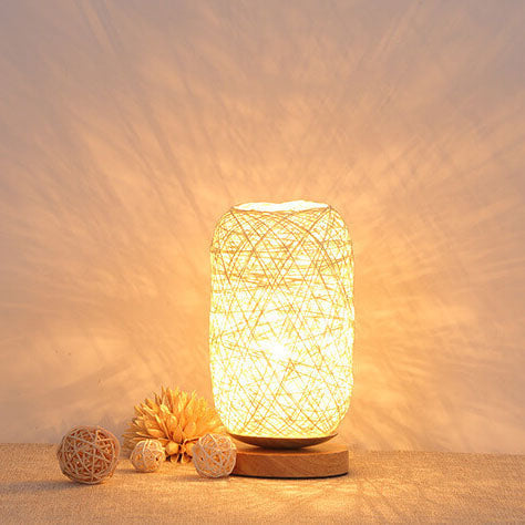 Creative Twine Rattan Ball LED Dimmable Decorative Night Light Table Lamp for Bedroom, Living Room, Kids Room, Modern Home Decor, Elegant Nightlight, Stylish Bedside Lamp, Unique Gift Idea, Ambient Lighting for Relaxation