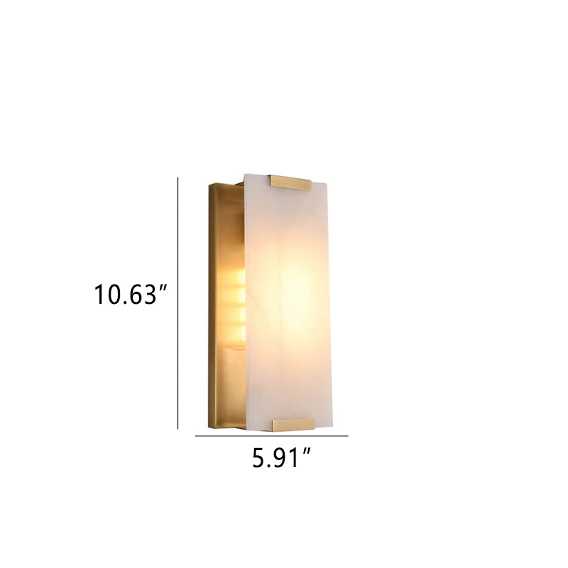 Nordic Light Luxury Copper Marble 3-Light Wall Sconce Lamp