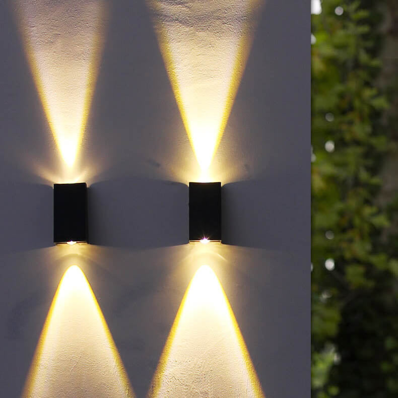 Solar Outdoor Waterproof LED Wall Sconce - Up & Down Lights