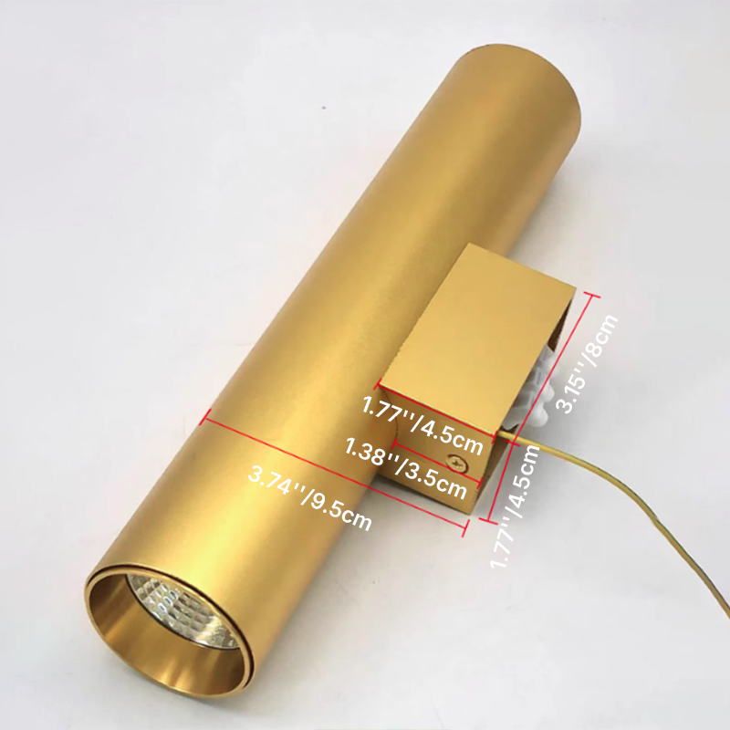 Modern Minimalist Round Aluminum 2-Light Wall Sconce for Bedroom