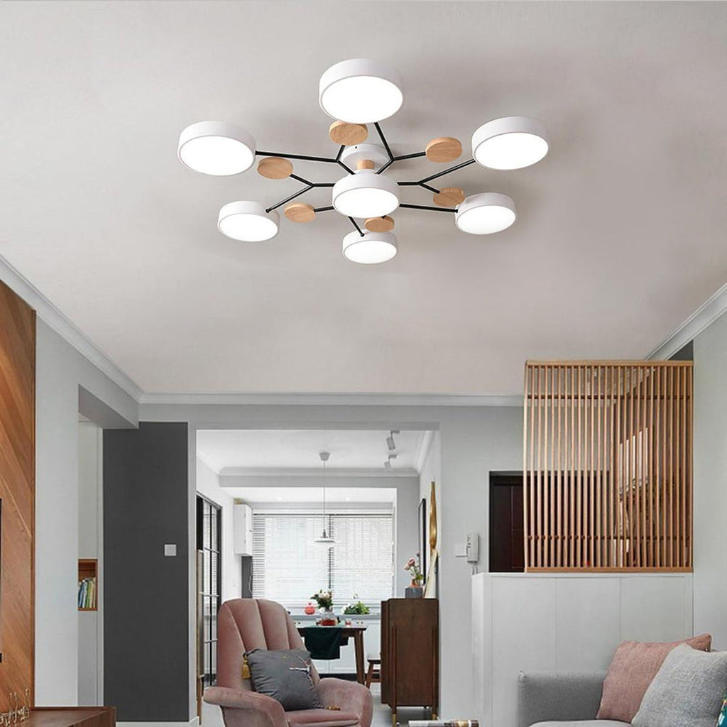 Sputnik Artistic Chandeliers for Kids | Metal & Wood Ceiling Lights