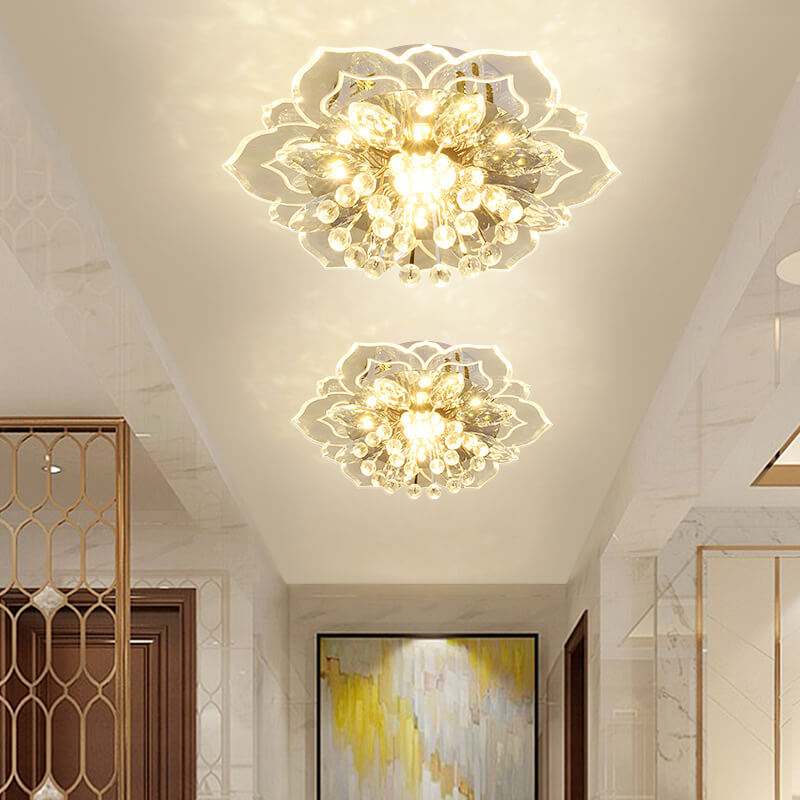 Modern Crystal Flower LED Flush Mount Ceiling Light  

Illuminate your space with this elegant modern crystal flower-shaped ceiling light. Featuring energy-efficient LED technology, it enhances any room with its stylish design and beautiful crystal finish