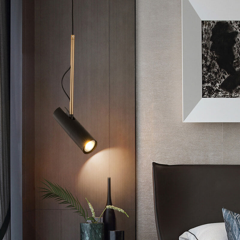 Modern Minimalist Gold LED Spotlight Pendant Light