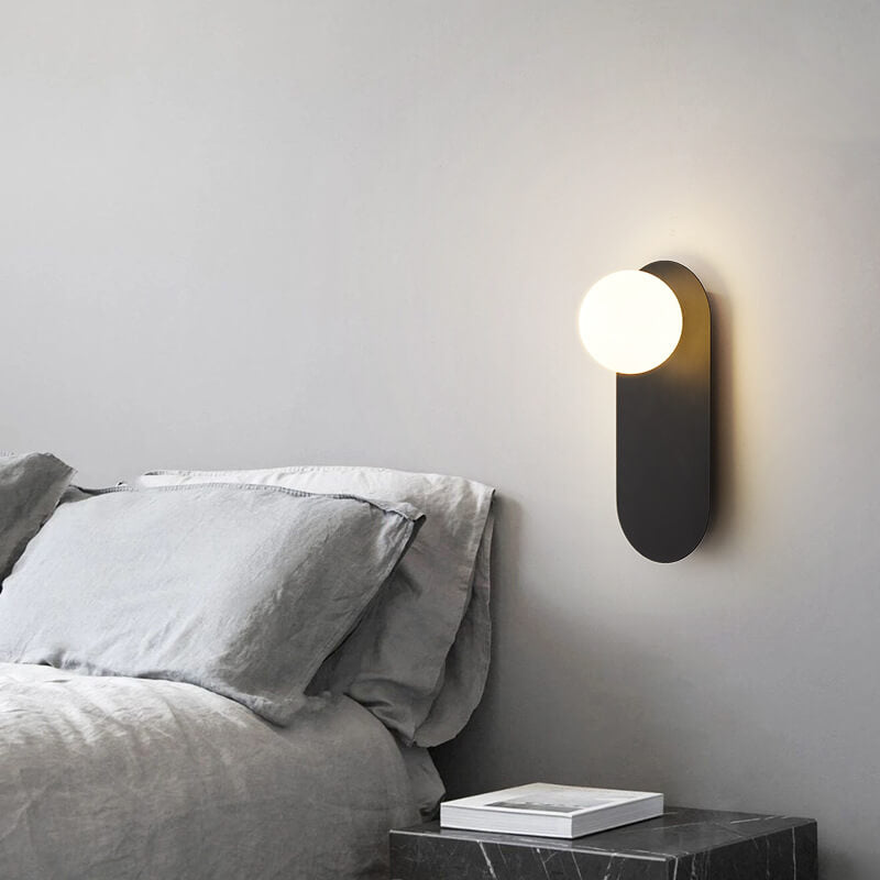 Nordic Minimalist Glass Ring Wall Sconce Lamp - 1-Light Design, Modern Lighting for Home Decor, Scandinavian Style, Adjustable Light Fixture