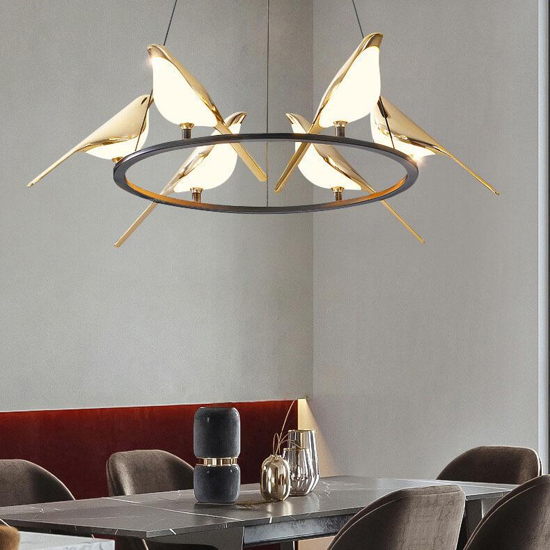 Nordic Acrylic LED Bird Chandelier - 1/3/6 Light Pendant Fixture