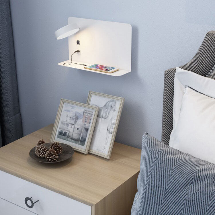 Modern Iron Square LED Wall Sconce Lamp USB Rechargeable