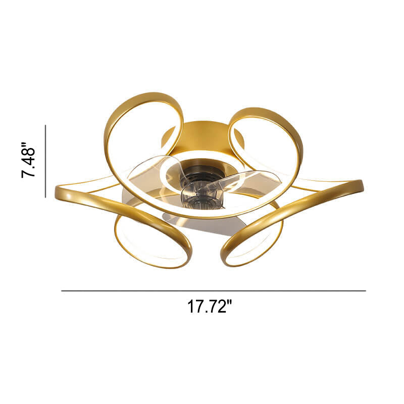 Simple Creative LED Flush Mount Fan Light - Modern Ceiling Fixture, Energy Efficient, Stylish Design, Home Lighting Solution